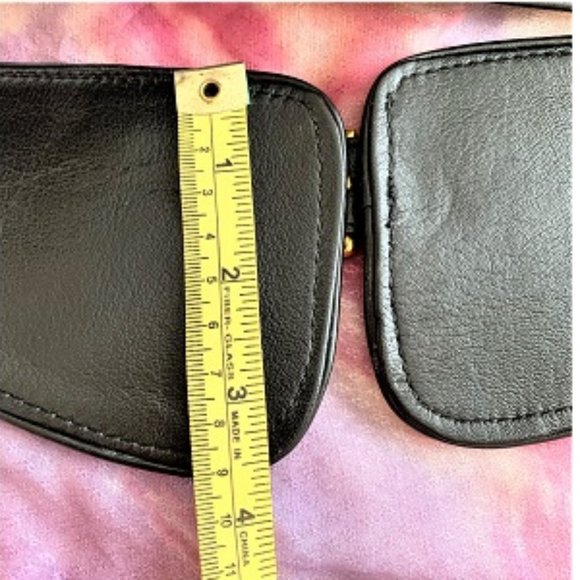 Black Leather and Suede Belt - Picture 4 of 6